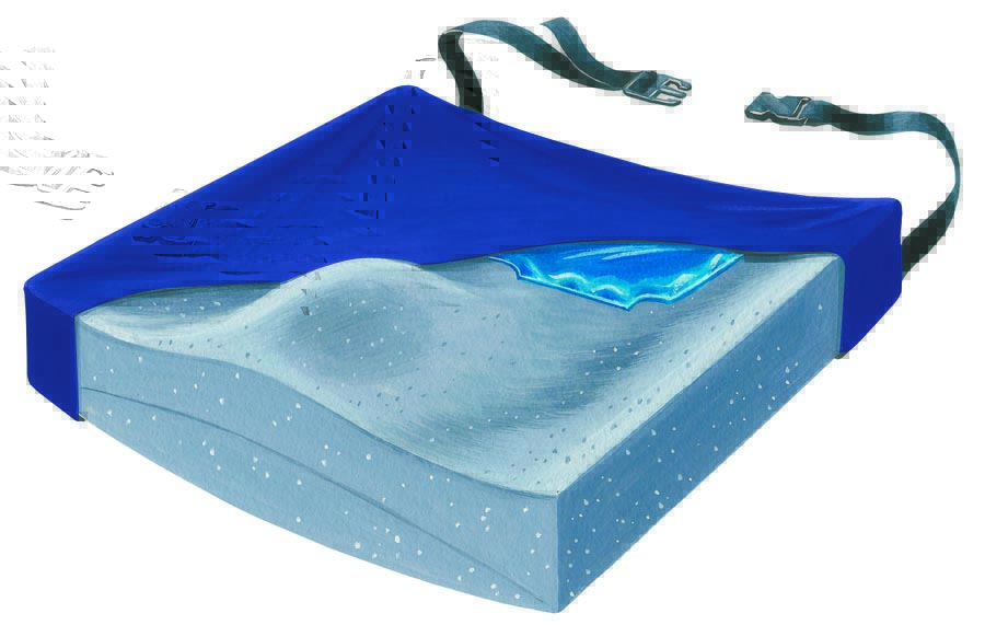 Picture of Skil-Care 751680 18 in. Contour Plus Foam Wedge Cushion with Gel Pad & LSII Cover
