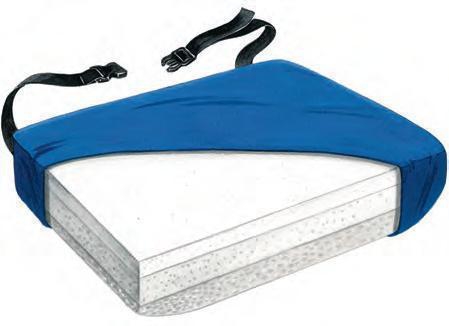 754851 28 in. Tri-Foam Gel-Infused Visco Bariatric Solid Seat Cushion with LSII Cover, 20 x 4 in.