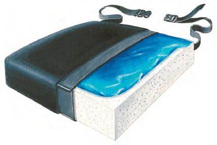 Skil-Care 915137 3 x 28 x 20 in. Bariatric Gel-Foam Cushion with LSI Cover
