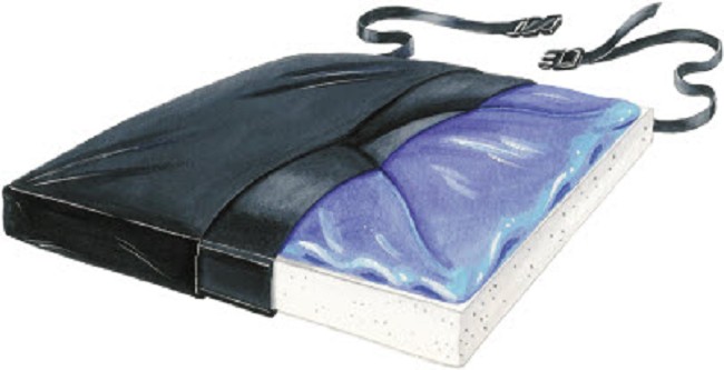 Picture of Skil-Care 751036 20 in. Gel-Foam Vinyl X-Cushion, Wheelchair Occyx Cutout with LSI Cover