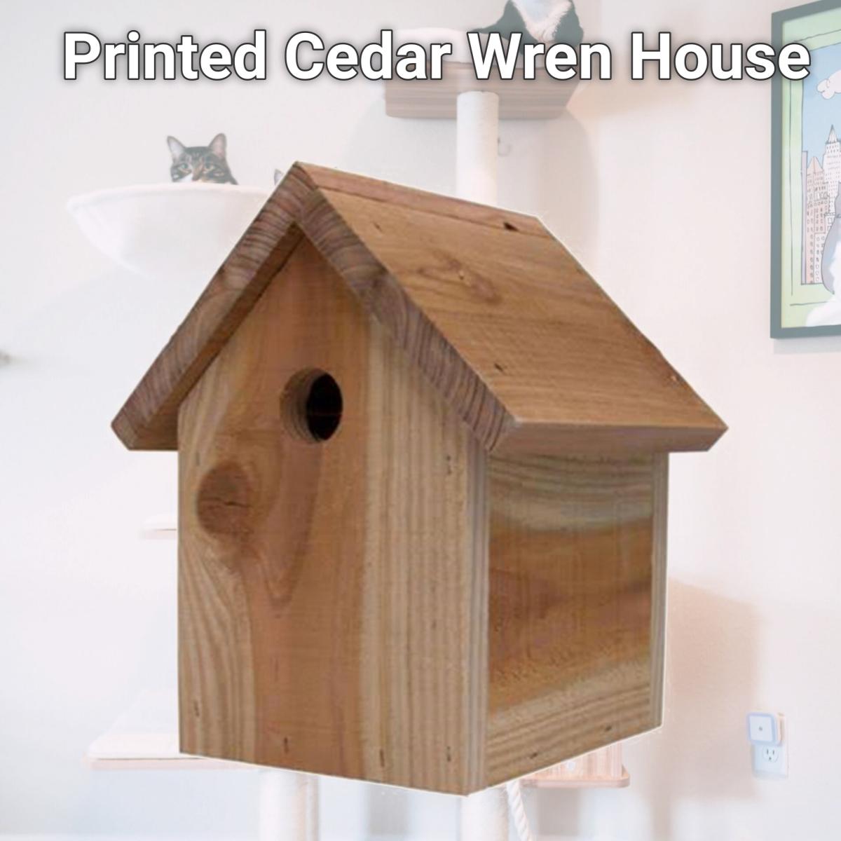 Picture of S&K WRENH-1 Printed Cedar Wren House
