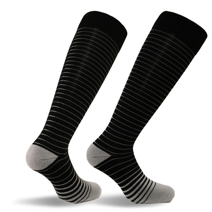 TSS6000-MBK-LG Travelsox Soft Padding OTC Socks, Marine & Black - Large