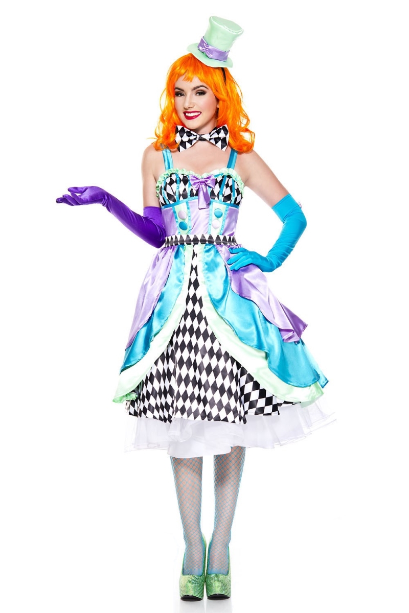 70738-XS 4 Piece Long Checker Dress Costume, Extra Small