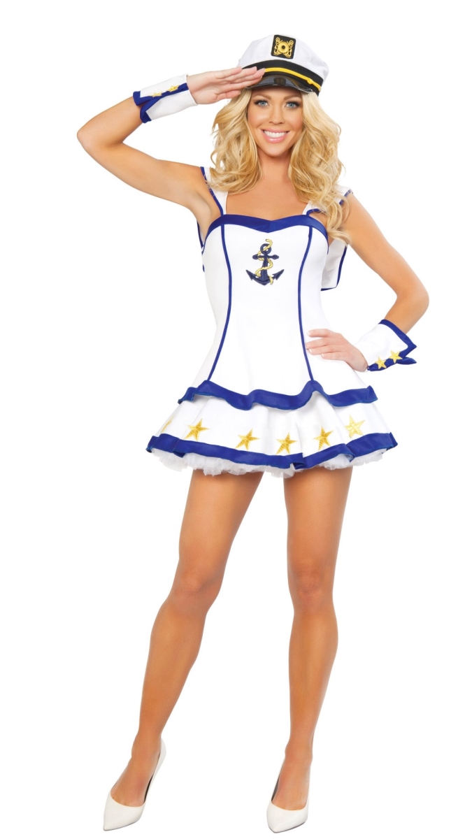70175-SM 2 Piece Navy Outfit Costume, Small & Medium