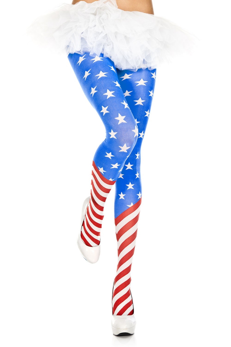 American Flag Spandex Tights