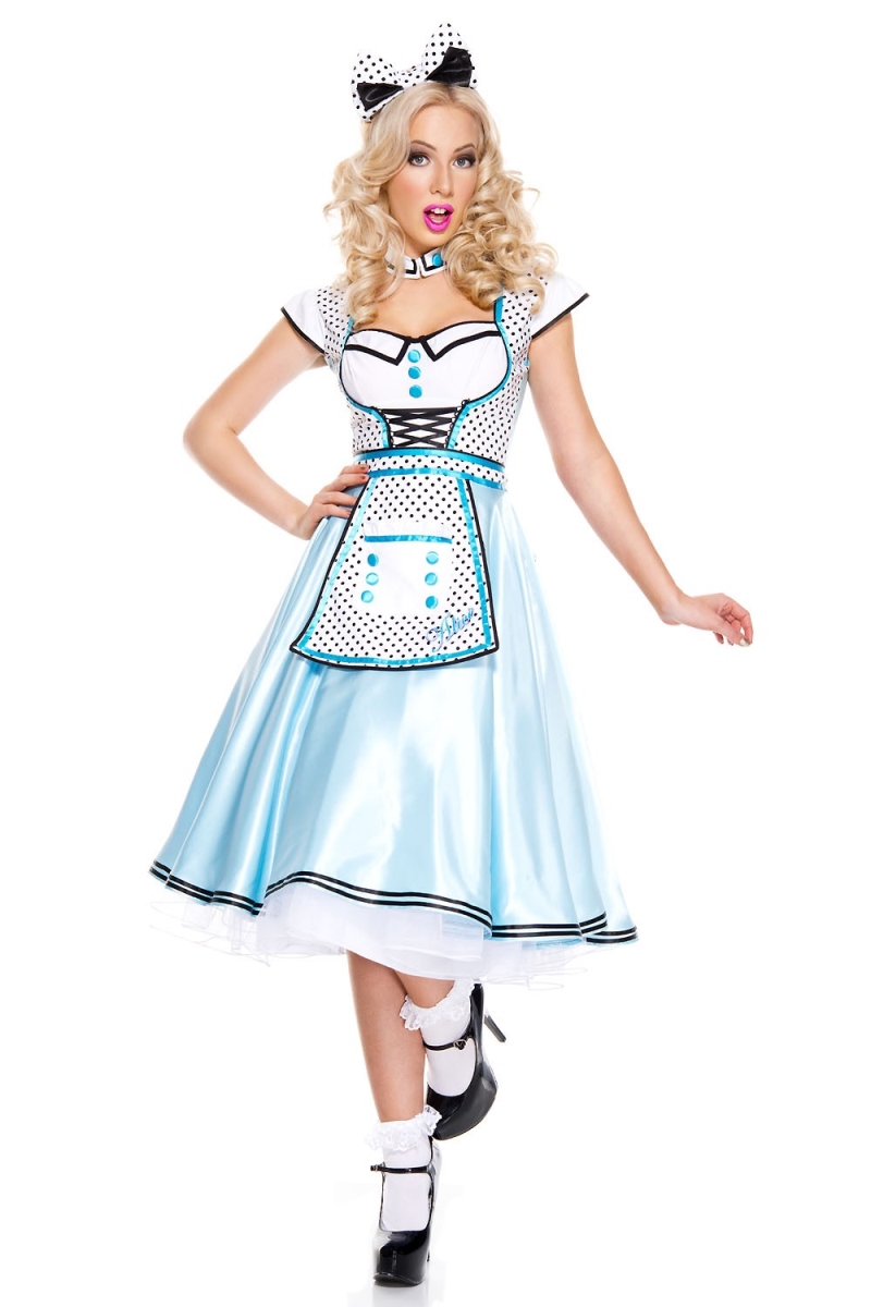4 Piece Adorable Alice Costume - Extra Small