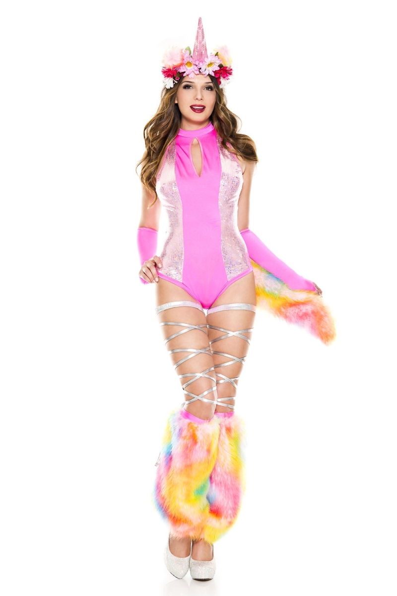 70884-SM 5 Piece Magical Furry Unicorn Costume, Small & Medium