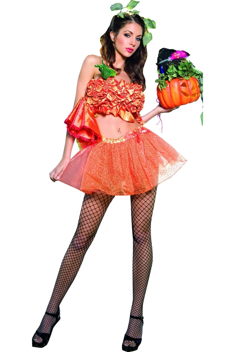 70103-ML 2 Piece Pumpkin Princess Costume, Medium & Large