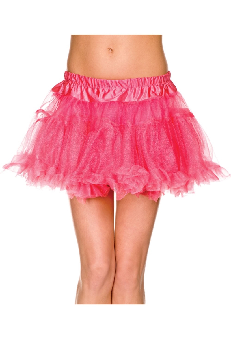 721-HOTPINK Trim Petticoat - Hot Pink