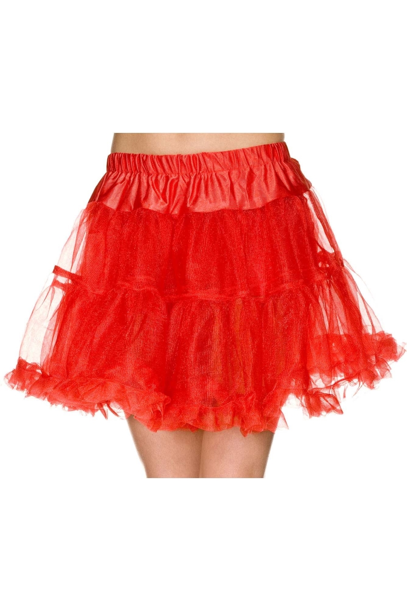 Picture of Music Legs 711-RED Tulle Petticoat - Red