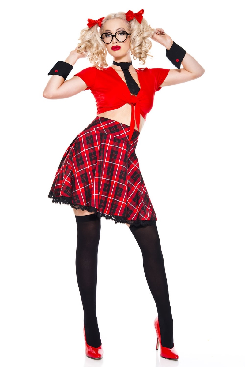 5 Piece Prep School Girl Costume - Medium & Large