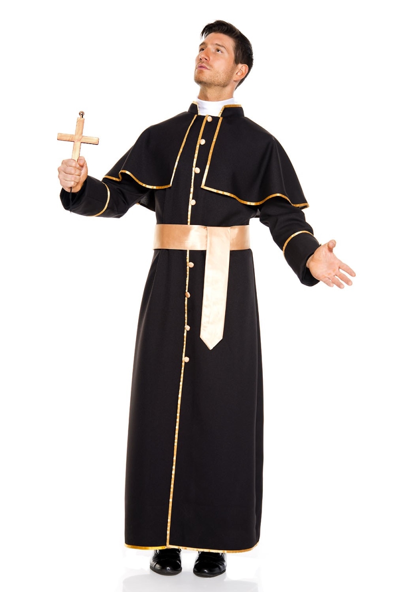 4 Piece Deluxe Priest Costume - Medium