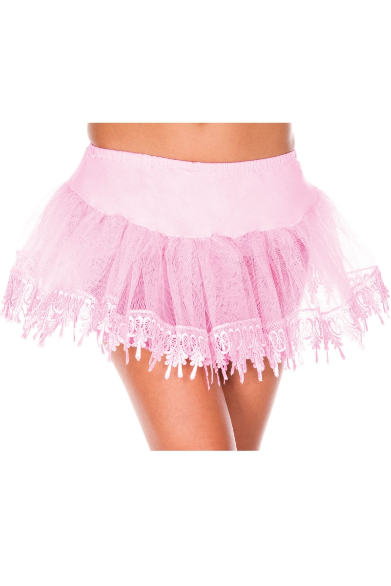 Picture of Music Legs 713-PINK Tear Drop Net Petticoat, Pink