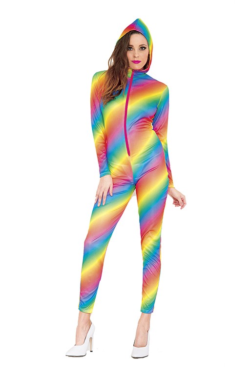 70792-SM Multi Colored Hooded Bodysuit Accessories, Small