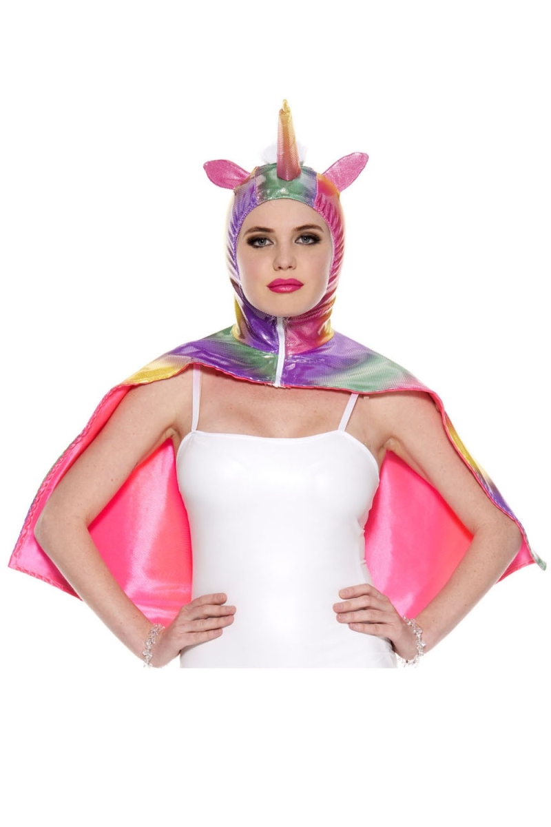 Metallic Rainbow Colored Unicorn Cape - Rainbow