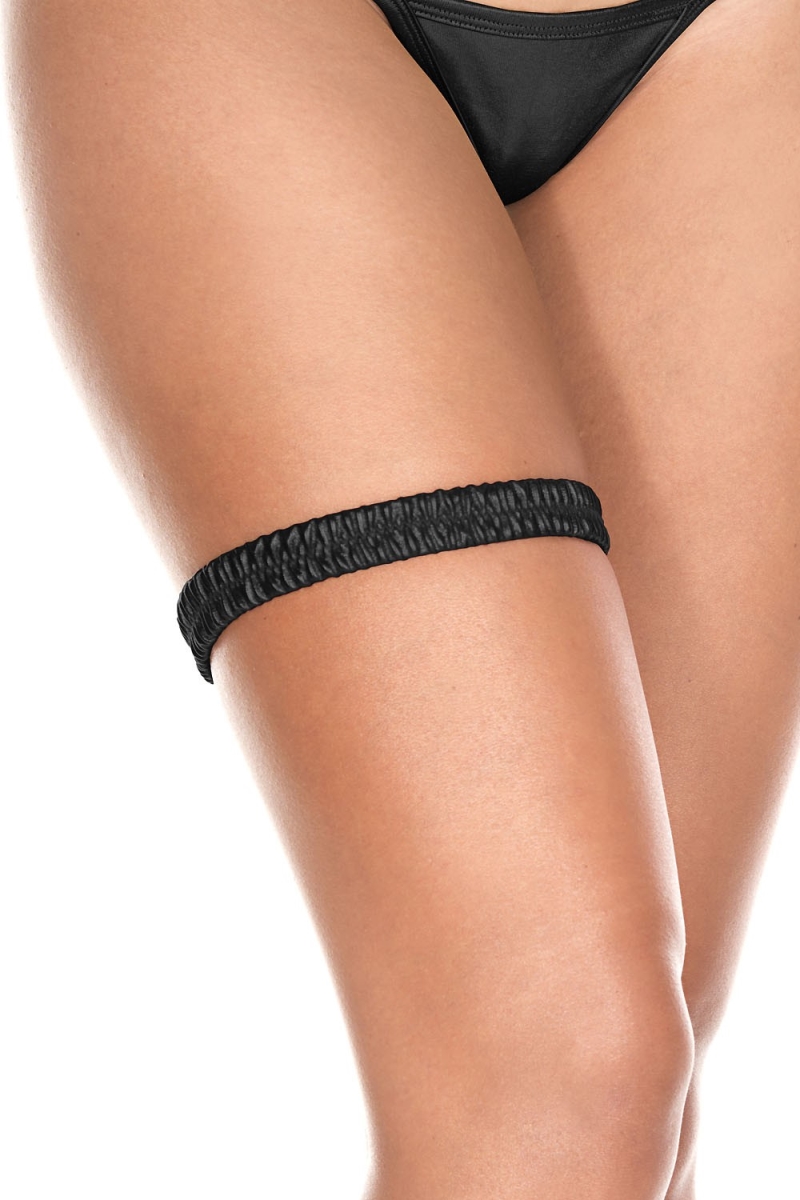 Metallic Leg Garter - Black - One Size - Stylish Accessory