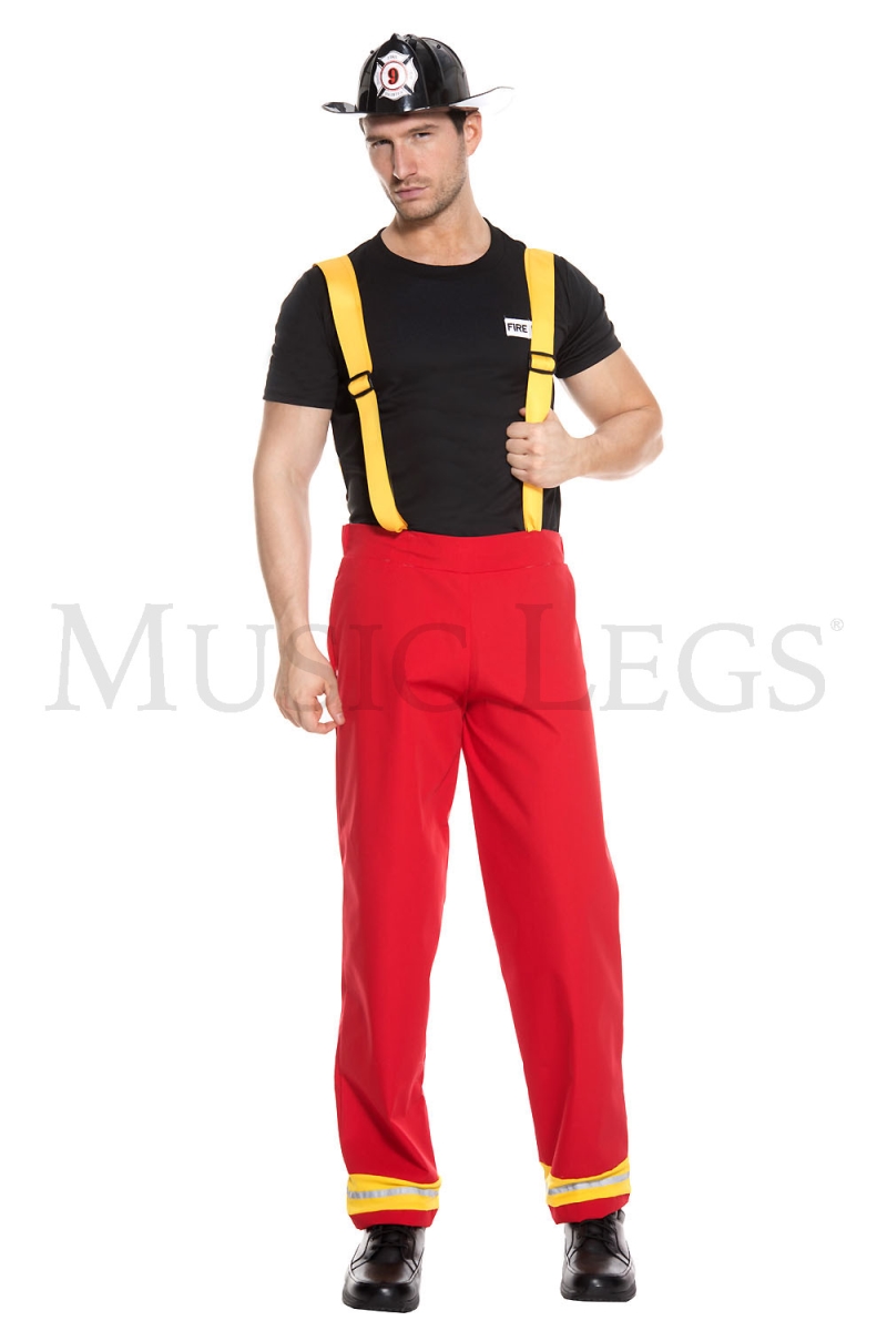 Mens Firefighter Hero Costume, Multi Color - Extra Large