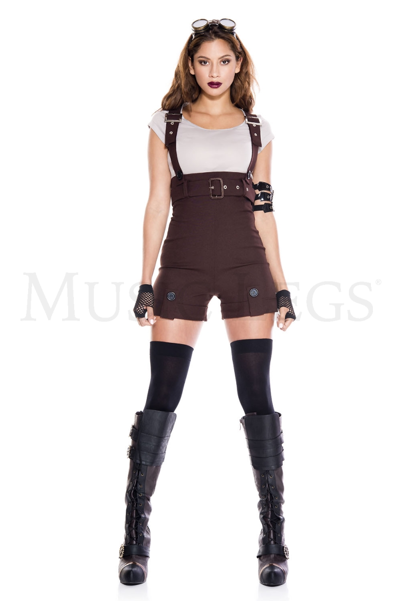 70946-ML Steampunk Pilot Costume for Women - Medium-Large - 5 Piece
