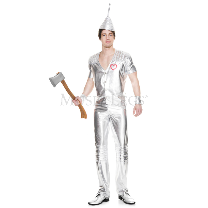 Tin Man Costume - Silver - Extra Large - 4 Piece - Heart Applique