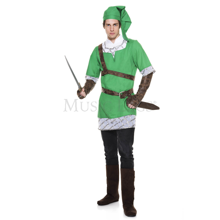 76645-L Big-Hearted ELF Mens Costume, Green - Large - 4 Piece