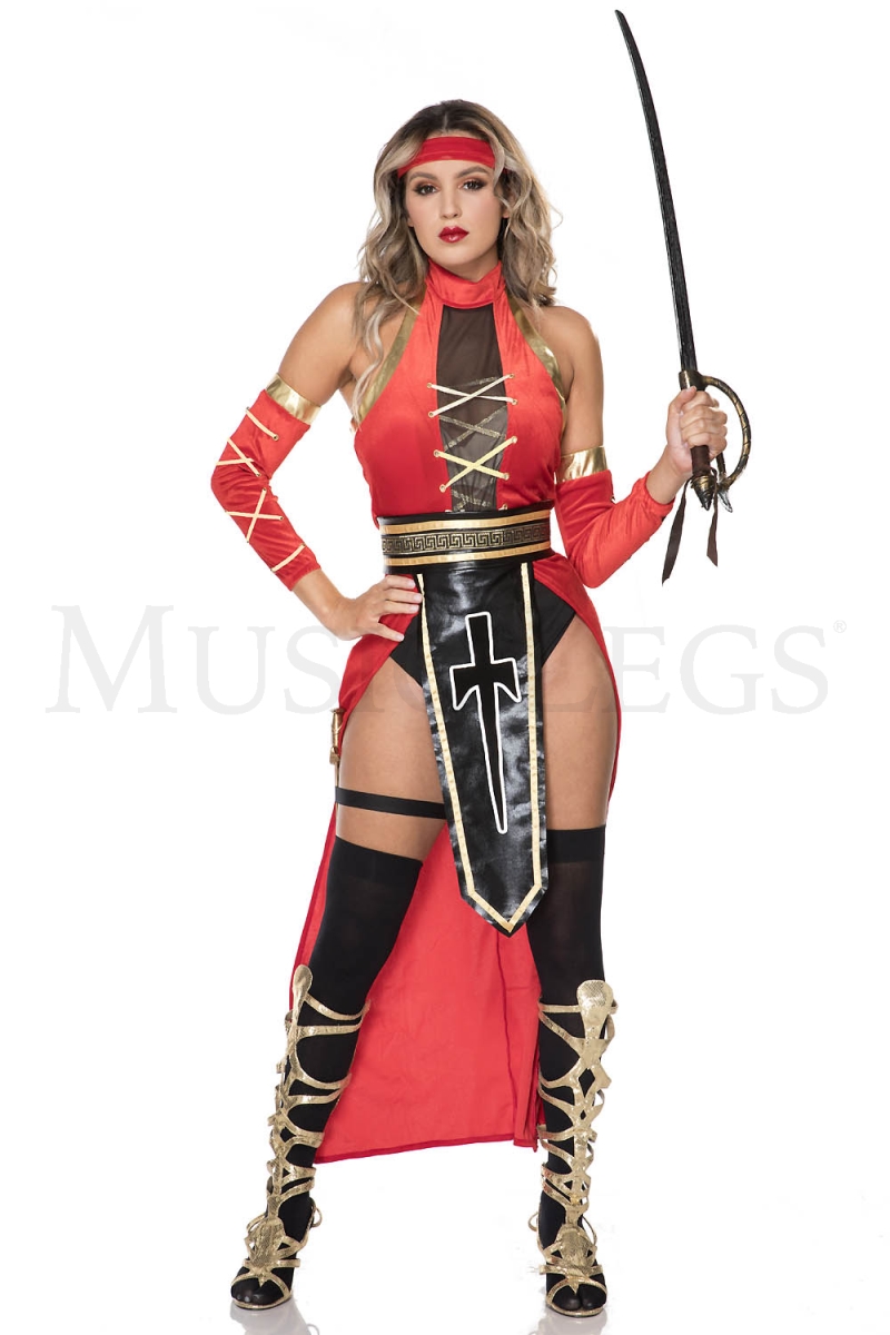 71180-ML Womens Ancient Warrior Costumes, Multi Color - Medium & Large - 6 Piece