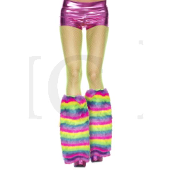 Picture of Sky Hosiery 5539-RAINBOW Faux Fur Fuzzy Leg Warmers&#44; Rainbow