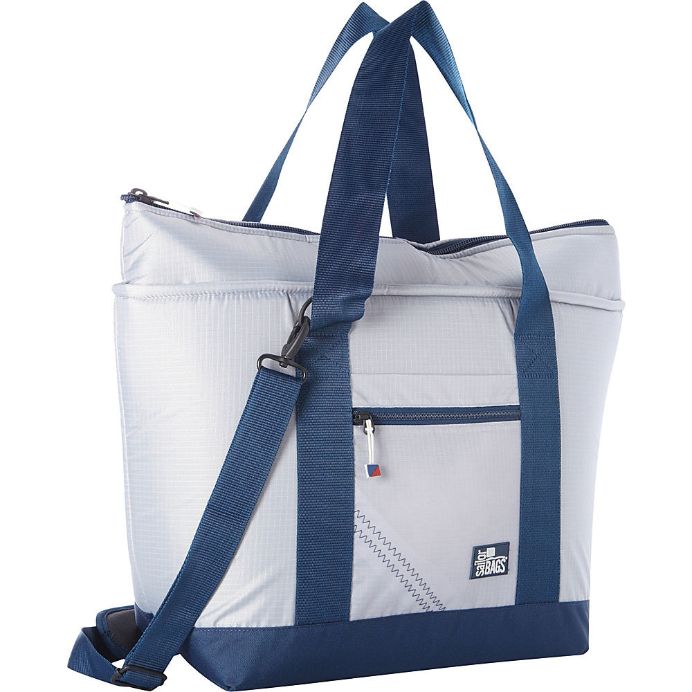 Picture of Sailor Bags 715SB Spinnaker Insulated Cooler Tote Bag Grey with Blue Trim, Silver