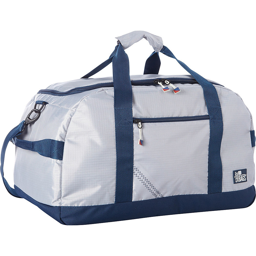 Picture of Sailor Bags 709SB Spinnaker Racer Duffel Bag Grey with Blue Trim, Silver