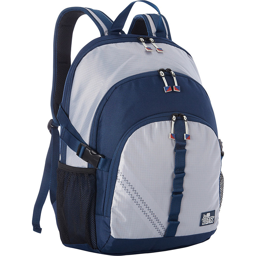 Picture of Sailor Bags 714SB Spinnaker Daypack Bag Grey with Blue Trim, Silver
