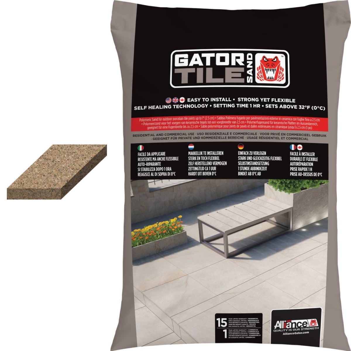 GATORTILE001B 35 lbs Gator Tile Sand - Beige