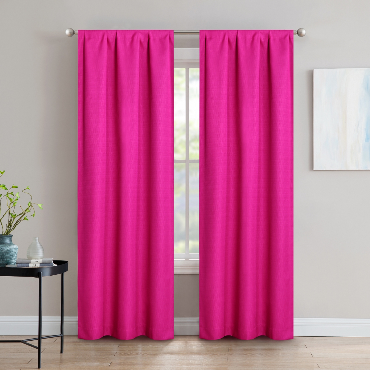 Sun+Block Foam Back Blackout Rod Pocket Curtain Panel Pair 42"x84"