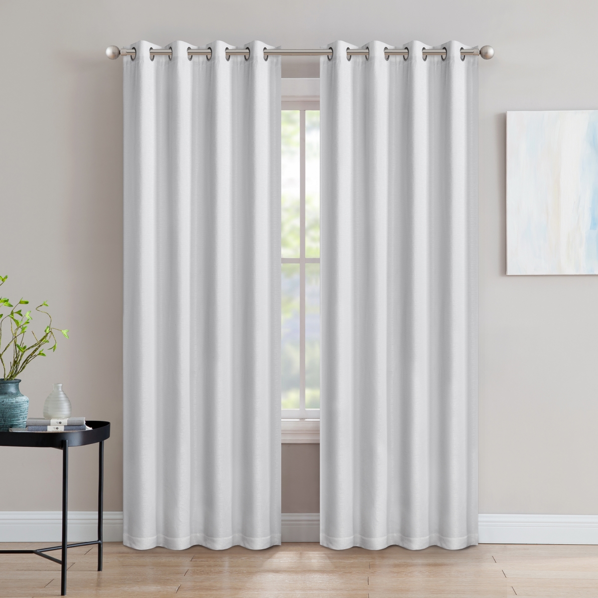 Crescent Double Layer Total Blackout Rod Pocket Single Curtain Panel 50"x84"