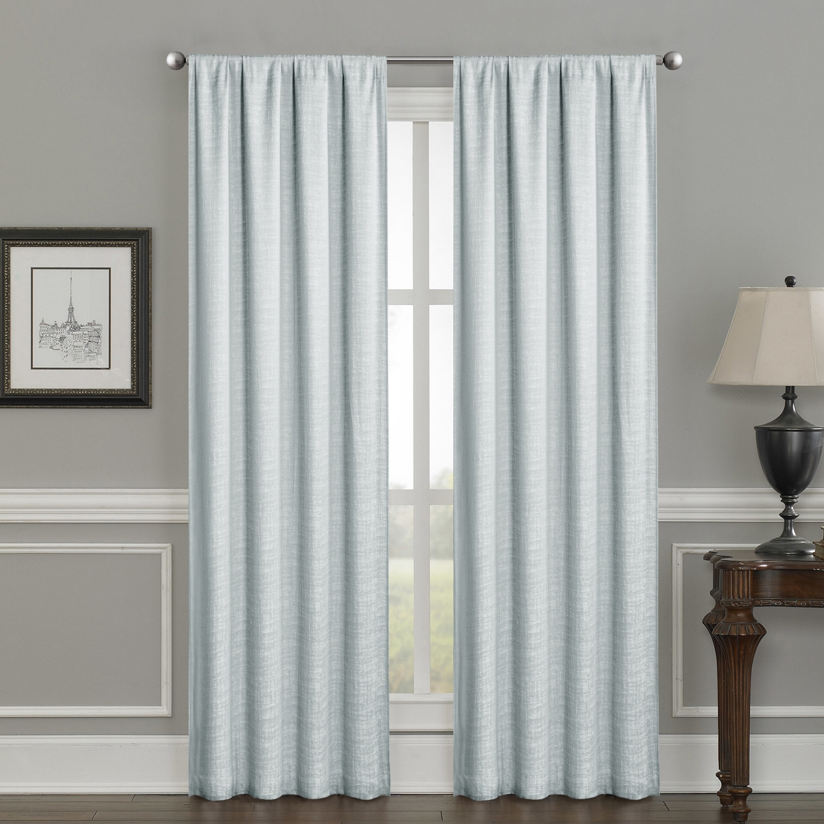 Crescent Foam Back Total Blackout Grommet Single Curtain Panel 52"x84"