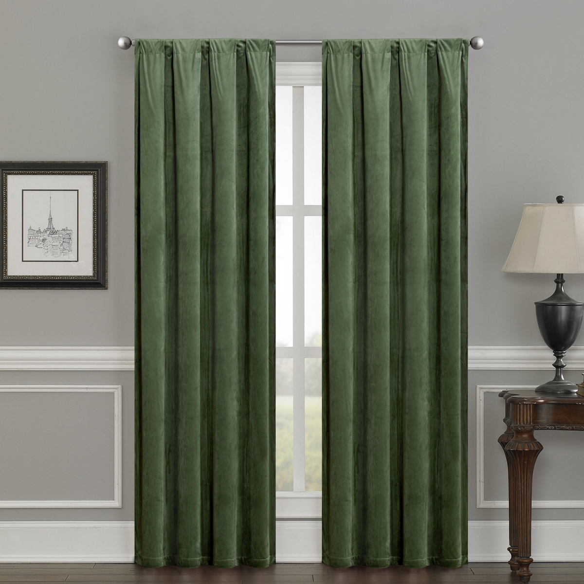 Silk+Home Light Filtering Rod Pocket Single Curtain Panel 52"x84"