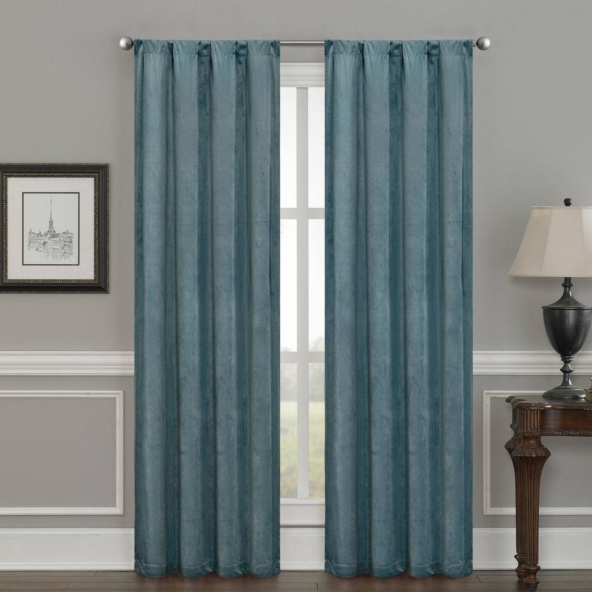 Silk+Home Light Filtering Rod Pocket Single Curtain Panel 52"x84"
