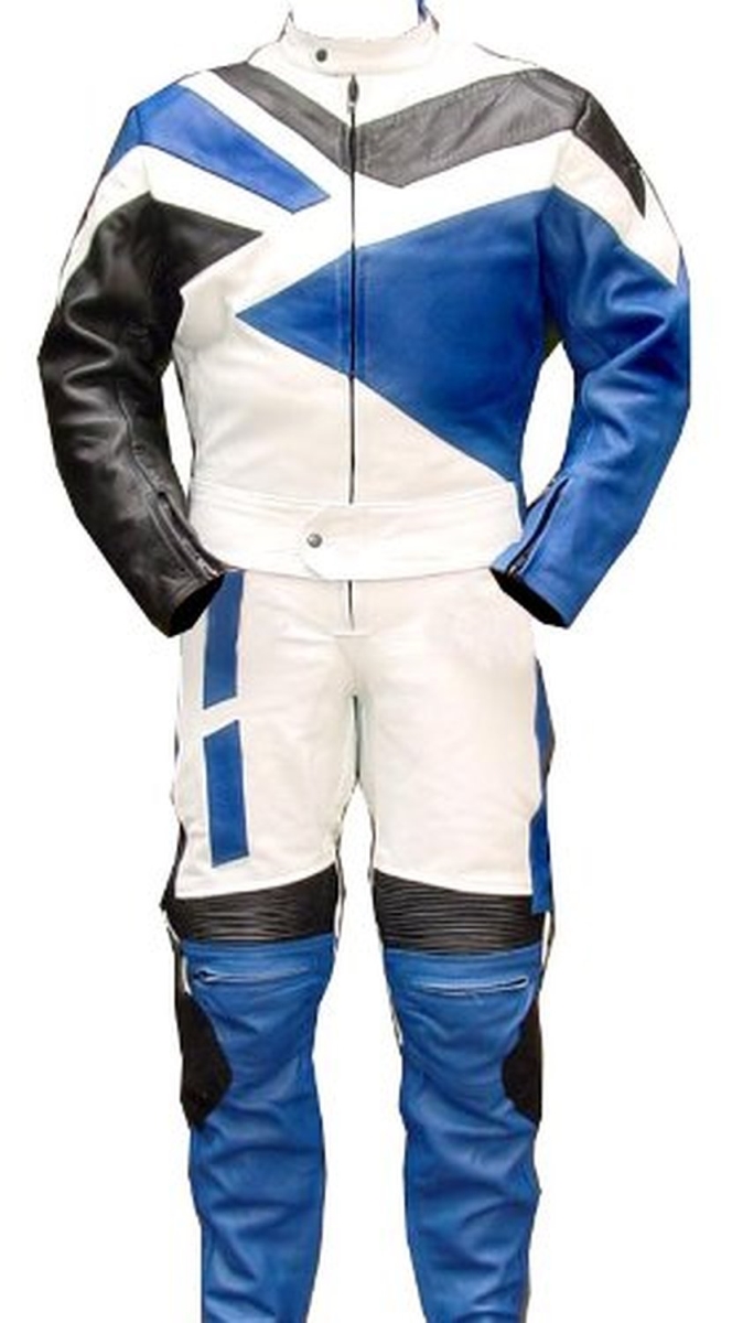 Motorcycle Racing Suit - Blue - Small - CE Armor Included