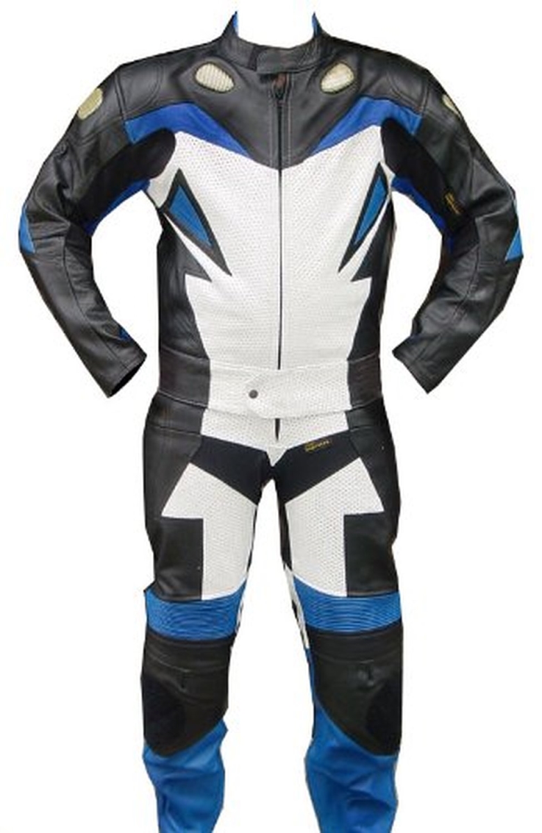 Motorcycle Racing Leather Suit - Multicolor - Small - CE Armor Included