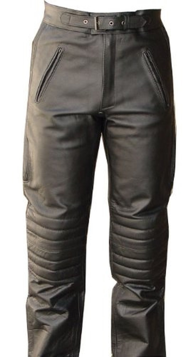 407-44 V-Pilot Style Motorcycle Leather Pants - Size 44