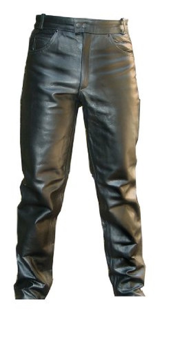 606-30 Motorcycle Leather Pants without Knee seams - Size 30