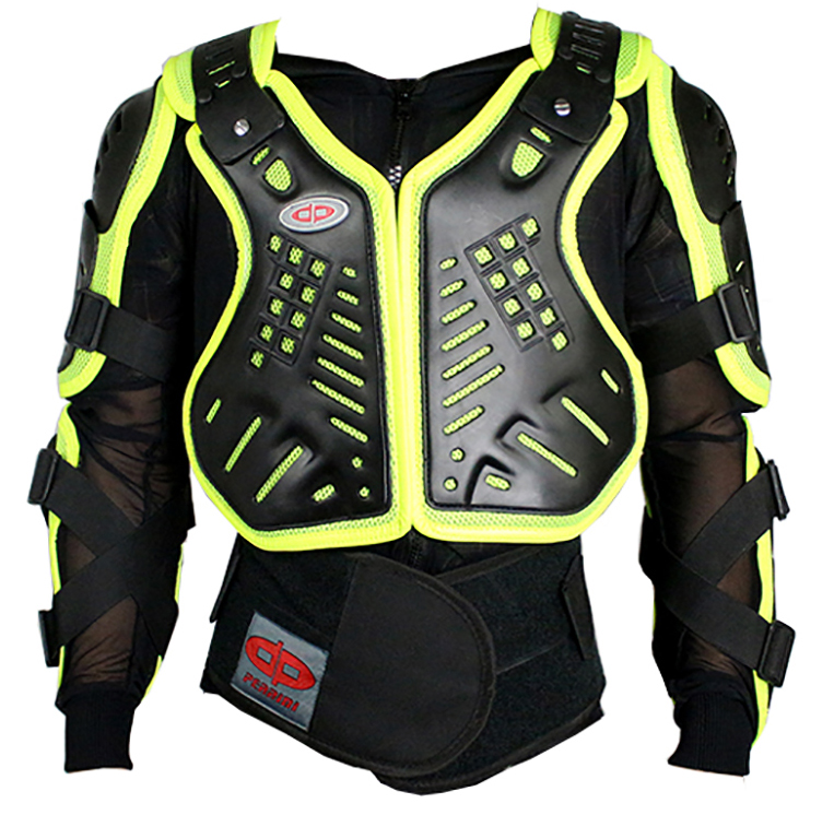 351-L Perrini Body Armor Motorcycle Jacket, Green - Large