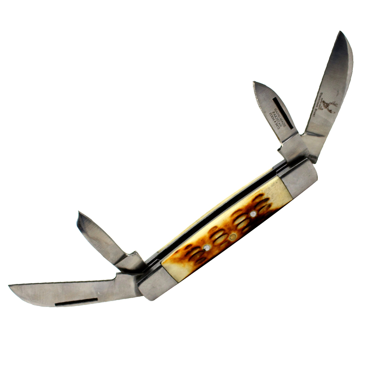Picture of Shelter 9472 8 in. The Bone Edge Folding Four Bladed Knife with Bone Handle & Vinyl Sheath