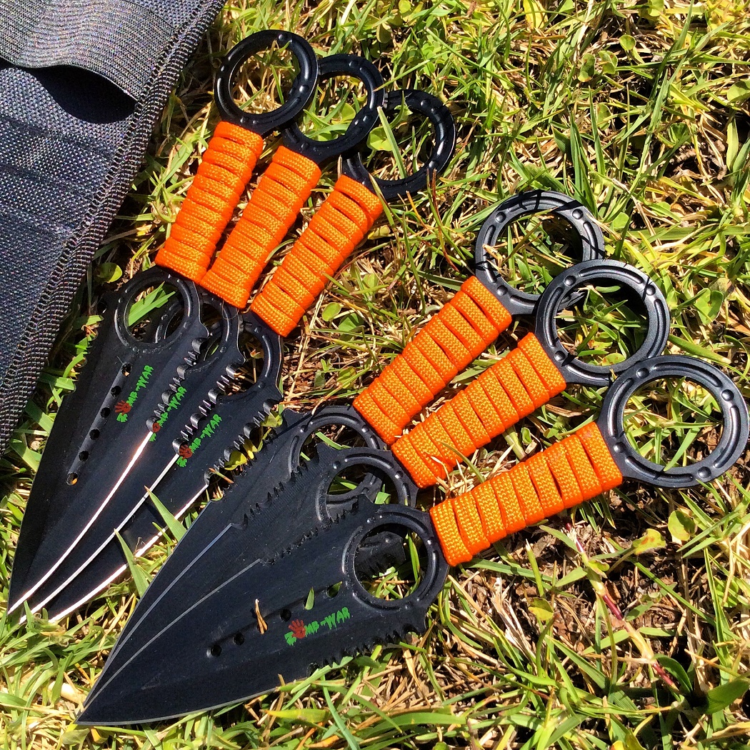 Picture of Shelter 9566 Zomb War Throwing Knife with Sheath & Cord&#44; Orange - 6 Piece