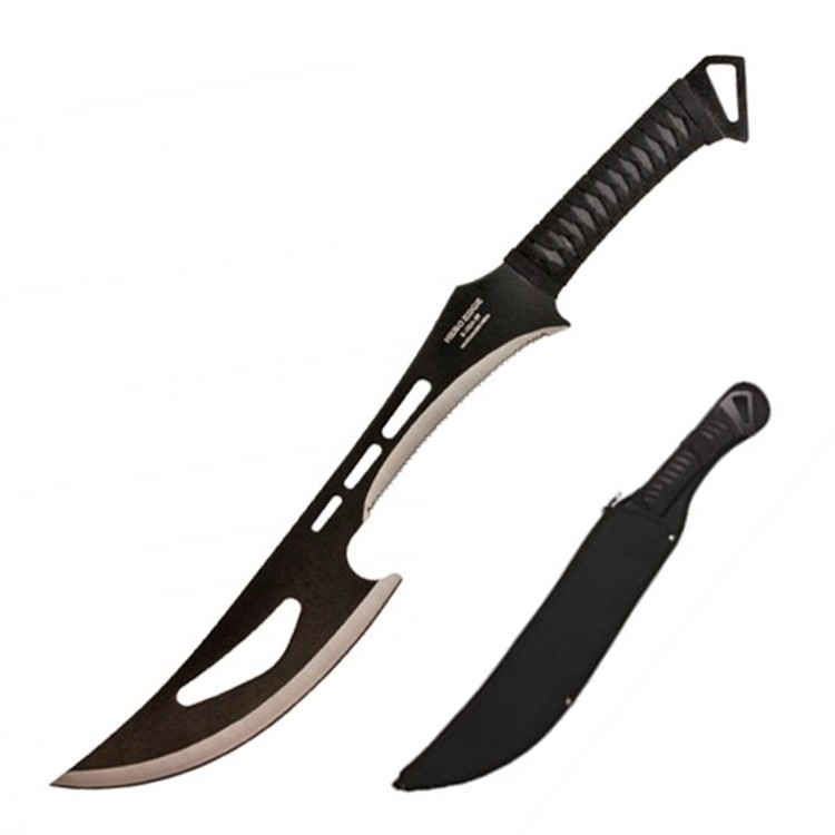 K1020-39-BK 24 in. Stainless Blade Sword with Sheath, Black