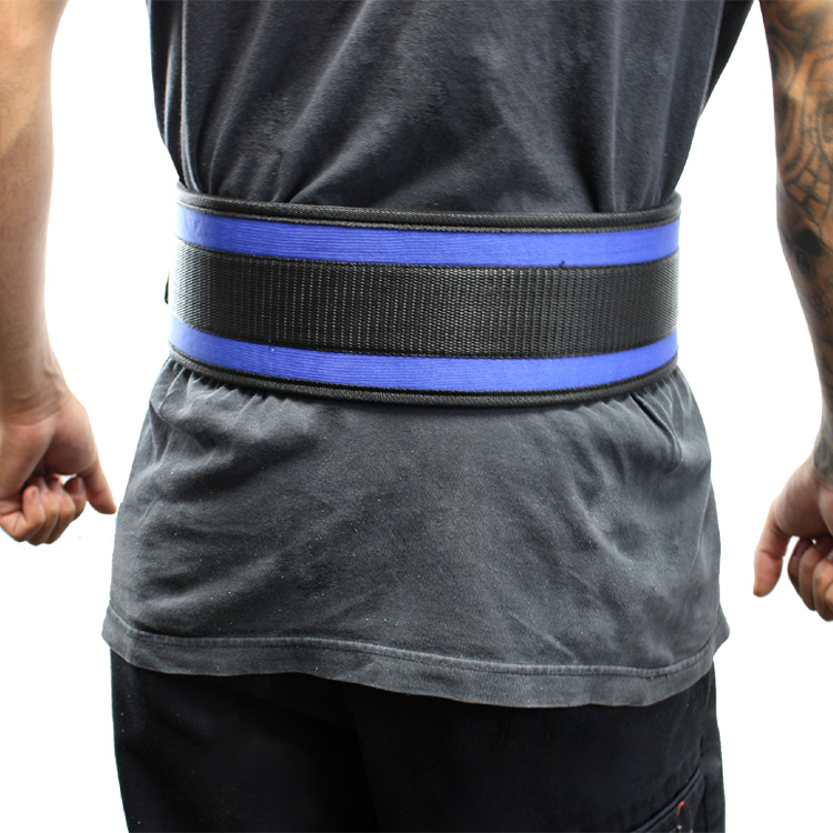 4 in. Last Punch Nylon Power Weight Lifting Belt & Back Support Belt, Blue - 2XL