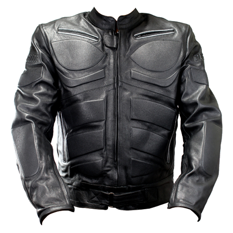505BK-40 Perrini Mens Motorcycle Riding Armor Biker Racing Motorbike Riding Genuine Leather Jacket - Black, Size - 40
