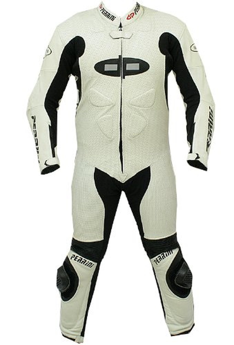 343W-42 Perrinis Fusion Motorcycle Racing Suit Leather Suit, Size - 42