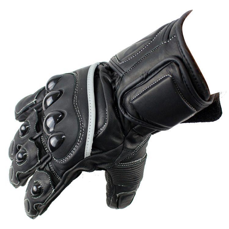 1257-3XL Perrini Racing Pro Biker Bike Motorcycle Racing Motorbike Riding Genuine Leather Gloves - 3XL