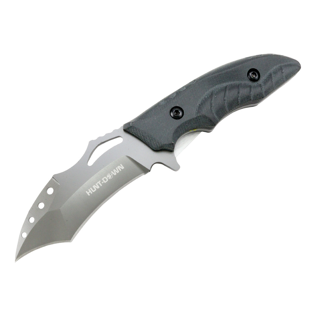 9874 10 in. Hunt-Down Full Tang Hunting Knife Stainless Steel Blade Sheath with Belt Clip