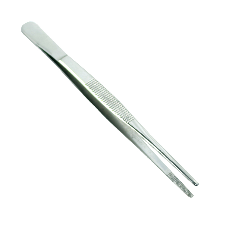 12222 5.5 in. Bdeals General Purpose Precision Thumb Dressing & Tissue Forceps Tweezers, Stainless Steel