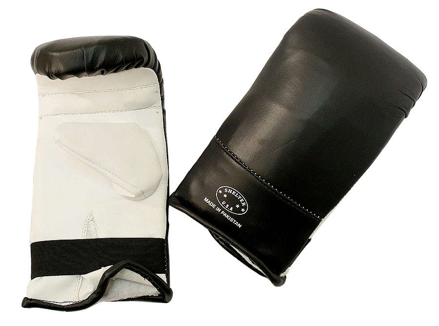 Punching Boxing Gloves, Medium - Black & White